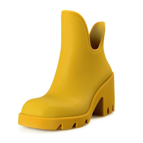 Burberry Women's "Marsh Heel" Heeled Rain Booties Boots Shoes US 9 EUR 39 - Picture 1 of 8